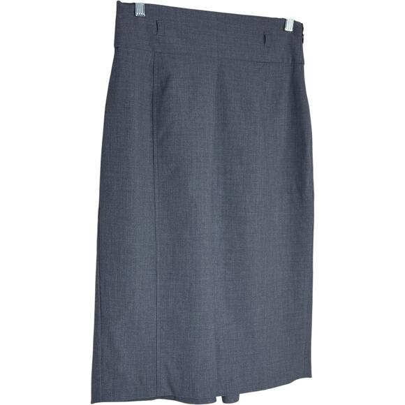 Worthington Womens Skirt Size 4 Blue Gray Trumpet Hem Career Stretch Lined - Picture 6 of 13